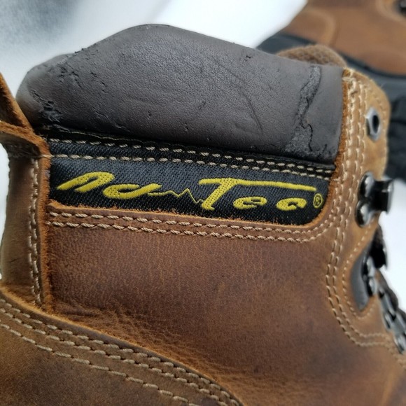AdTec Women 6" Steel Toe Work Boots Lace Up Brown Leather 9.5 - Picture 7 of 8